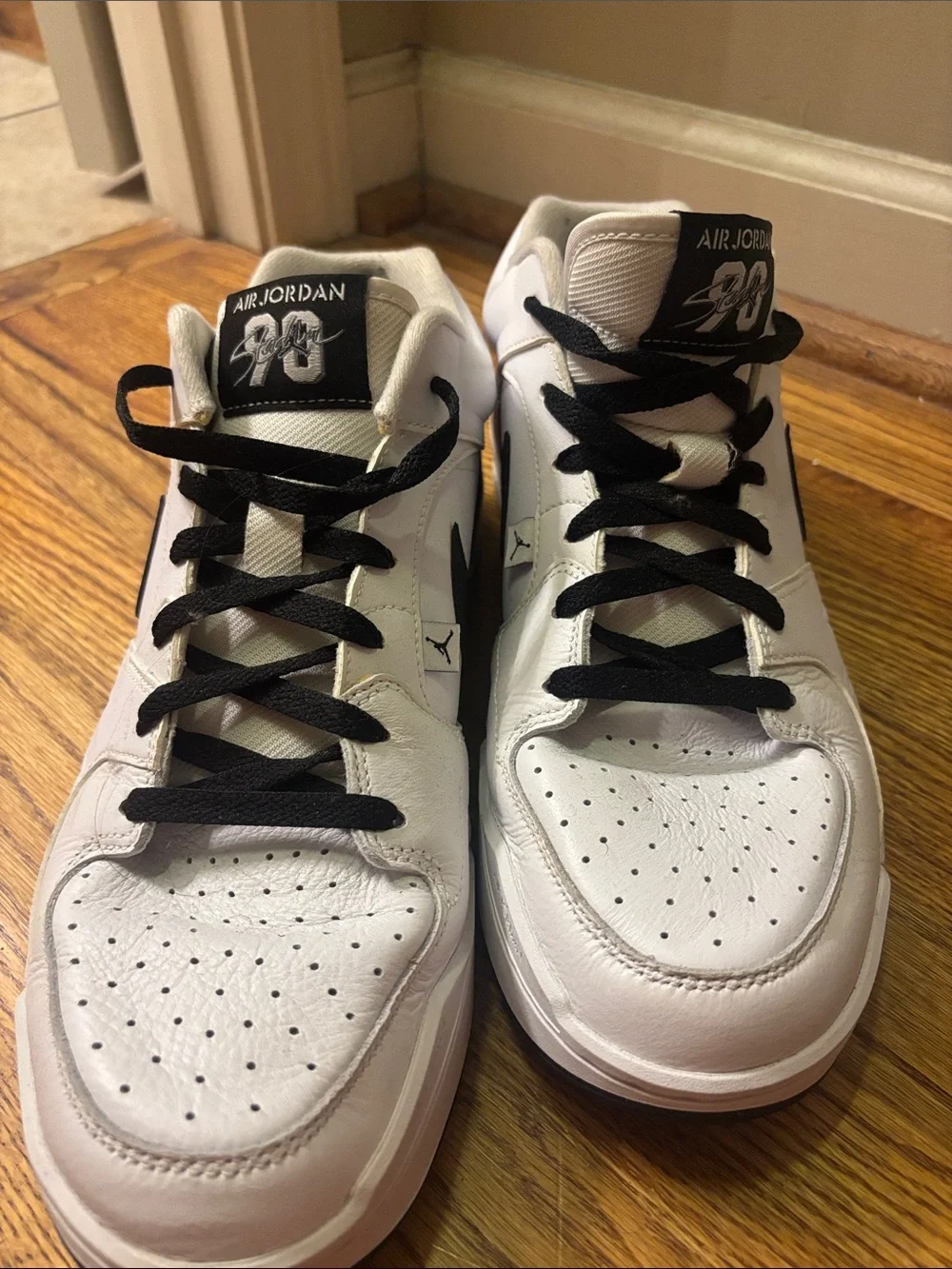 Jordan Men's Low-Top Sneakers in White and Black